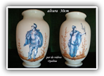 51 - par de jarras opaline - altura - 30 cm.